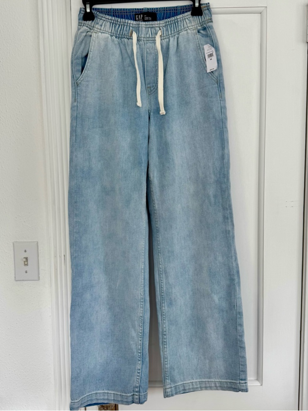 GAP High-Rise Wide-Leg Light Blue Denim Jeans